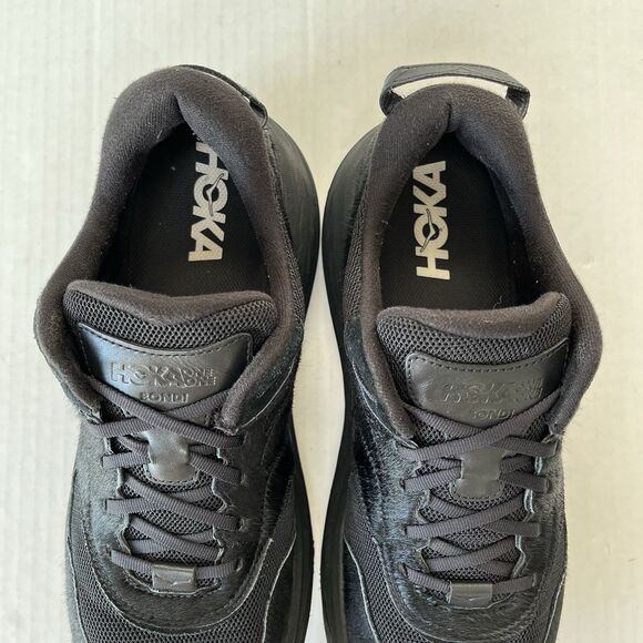 Hoka One One X Engineered Garments Bondi L Black/Cow Hair Athletic Shoes M 14 - Picture 9 of 16
